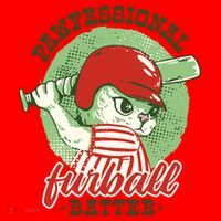 Professional Baseball Player Cat Cute Santa Hat thumb 1