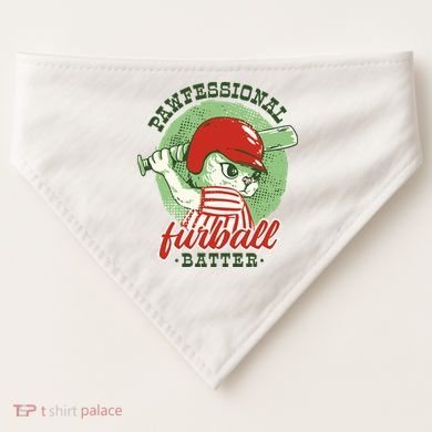 Professional Baseball Player Cat Cute USA-Made Doggie Bandana