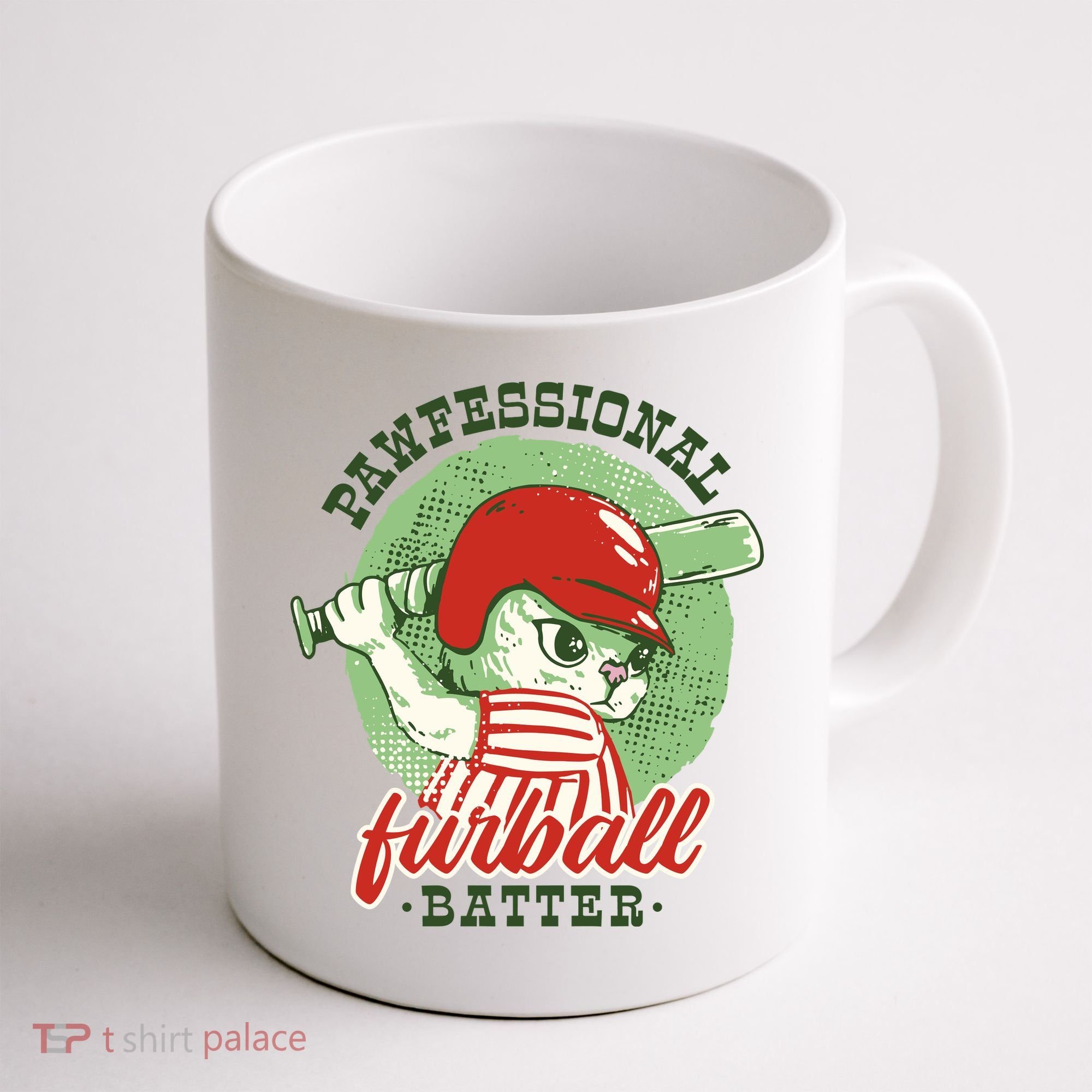 Professional Baseball Player Cat Cute Coffee Mug