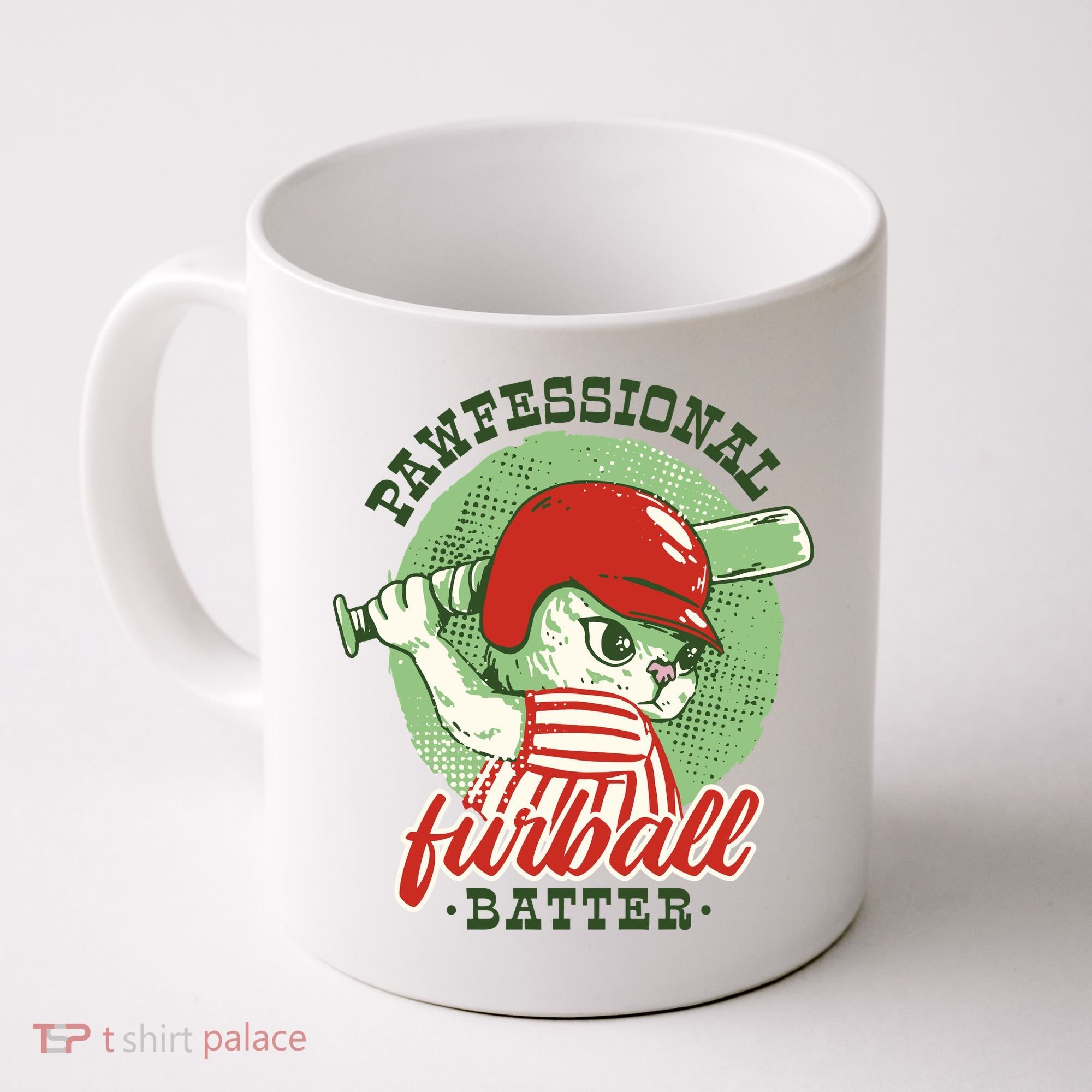 Professional Baseball Player Cat Cute Coffee Mug