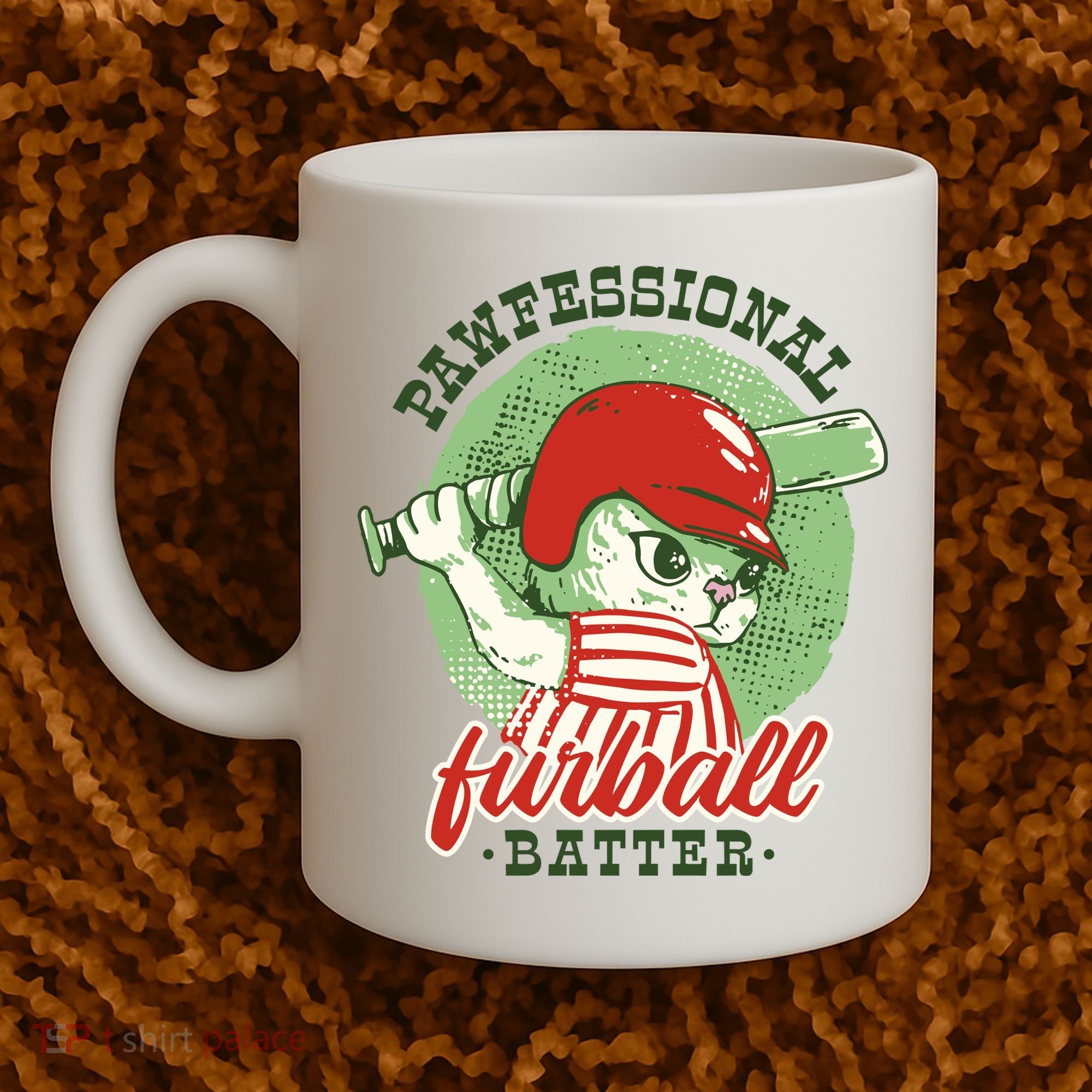 Professional Baseball Player Cat Cute Coffee Mug