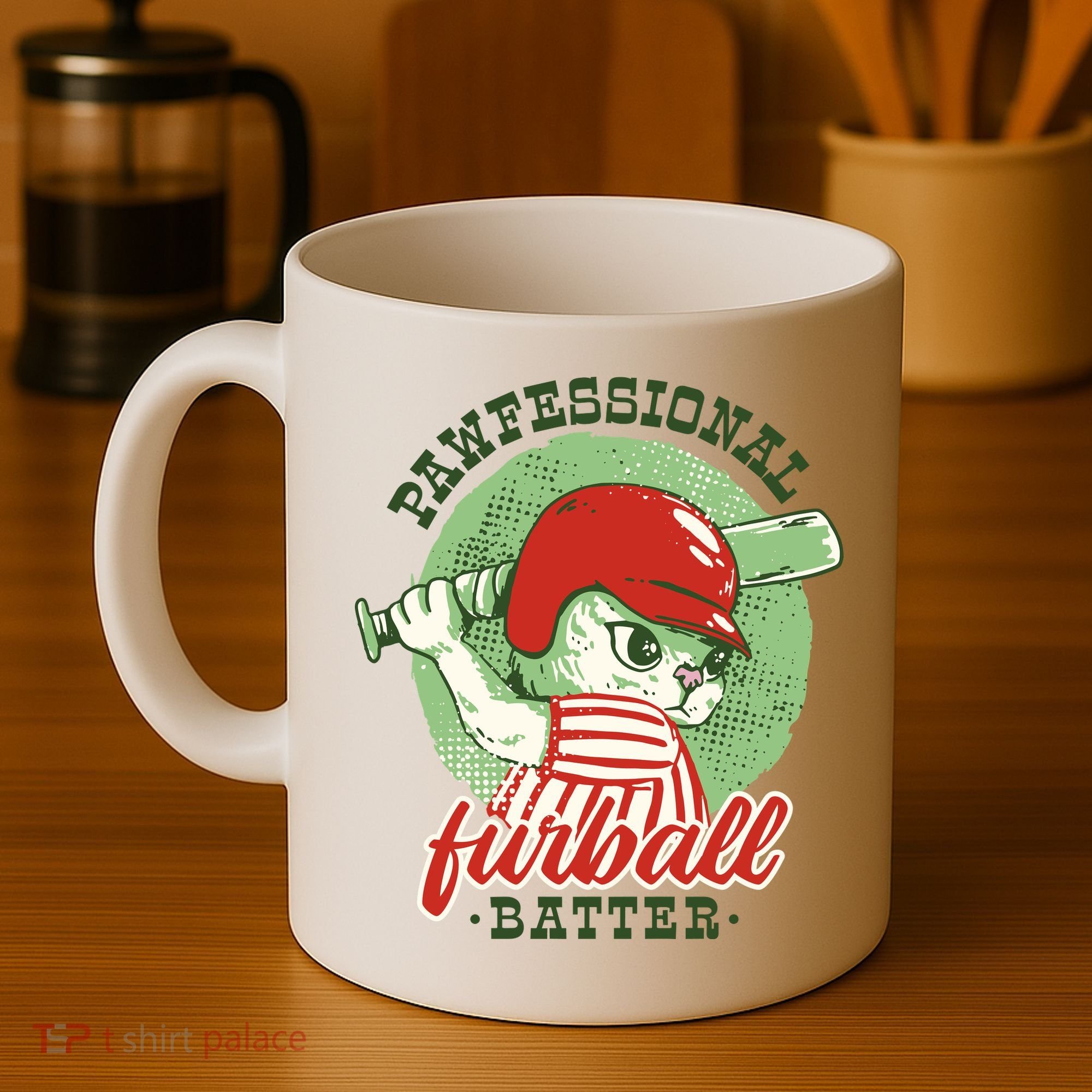 Professional Baseball Player Cat Cute Coffee Mug