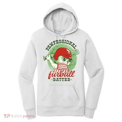 Professional Baseball Player Cat Cute Women's Hoodie