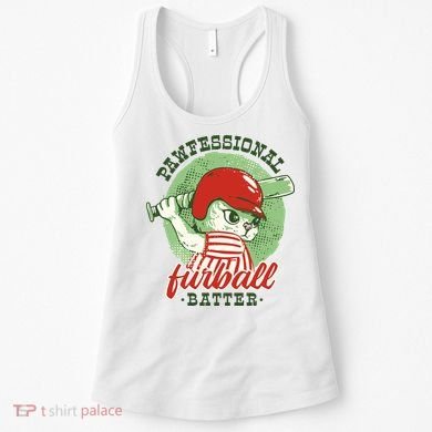 Professional Baseball Player Cat Cute Women's Tank Top
