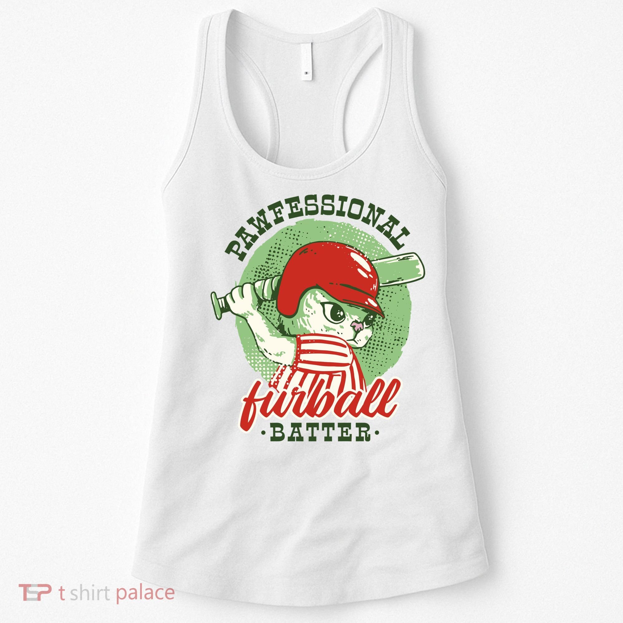 Professional Baseball Player Cat Cute Women's Tank Top