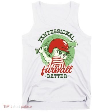 Professional Baseball Player Cat Cute Tank Top