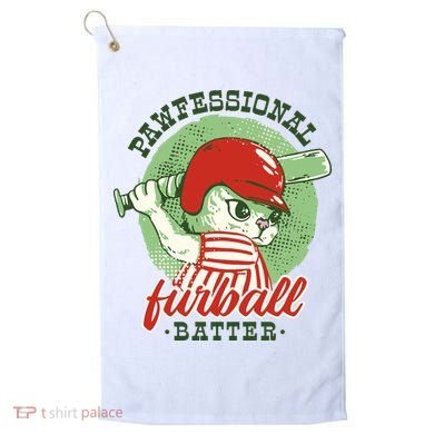 Professional Baseball Player Cat Cute Golf Towel