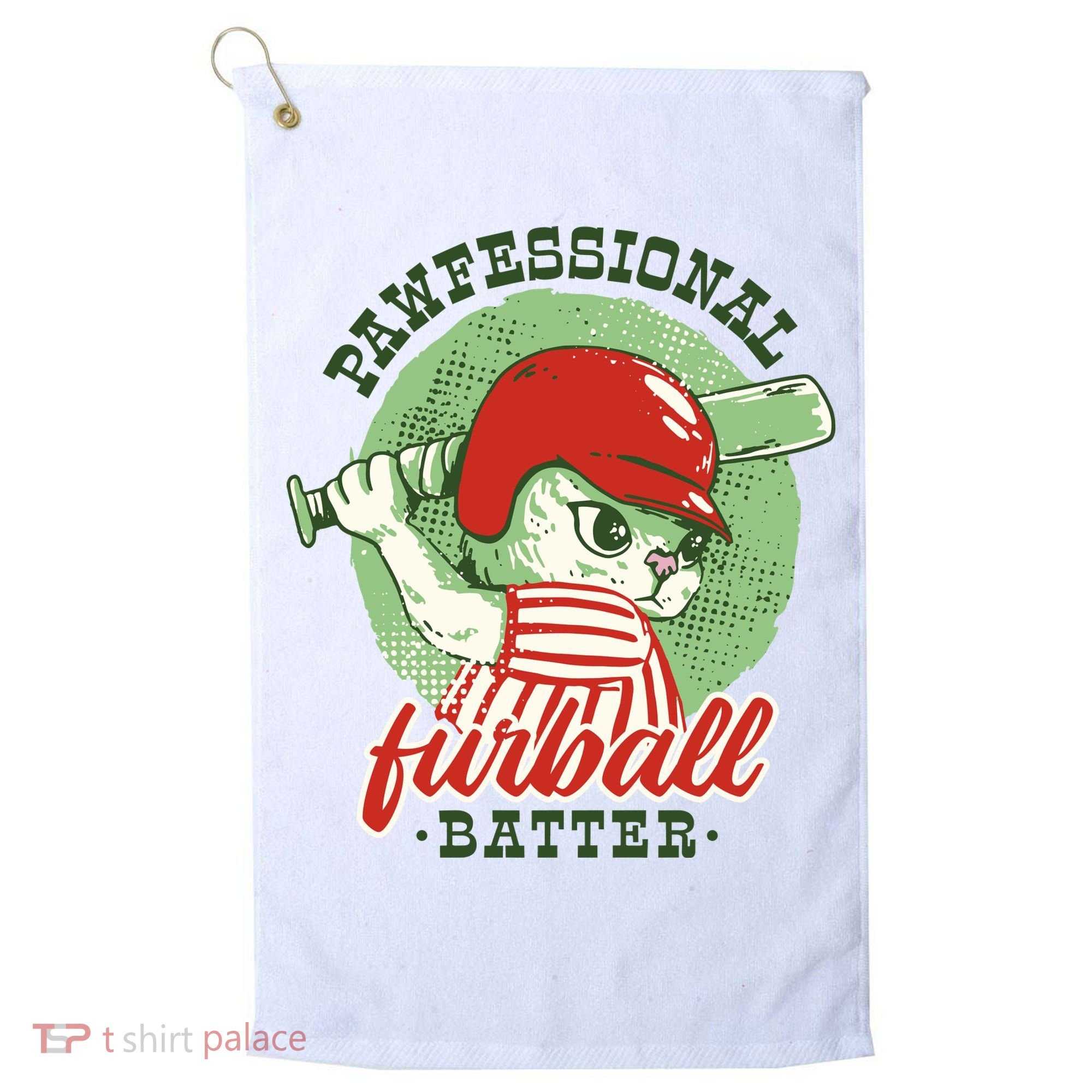 Professional Baseball Player Cat Cute Golf Towel