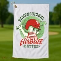 Professional Baseball Player Cat Cute Golf Towel thumb 1