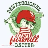 Professional Baseball Player Cat Cute Women's Long Sleeve Shirt thumb 2