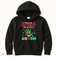 Please Be Patient With Me I Have Autism Kids Hoodie thumb 0
