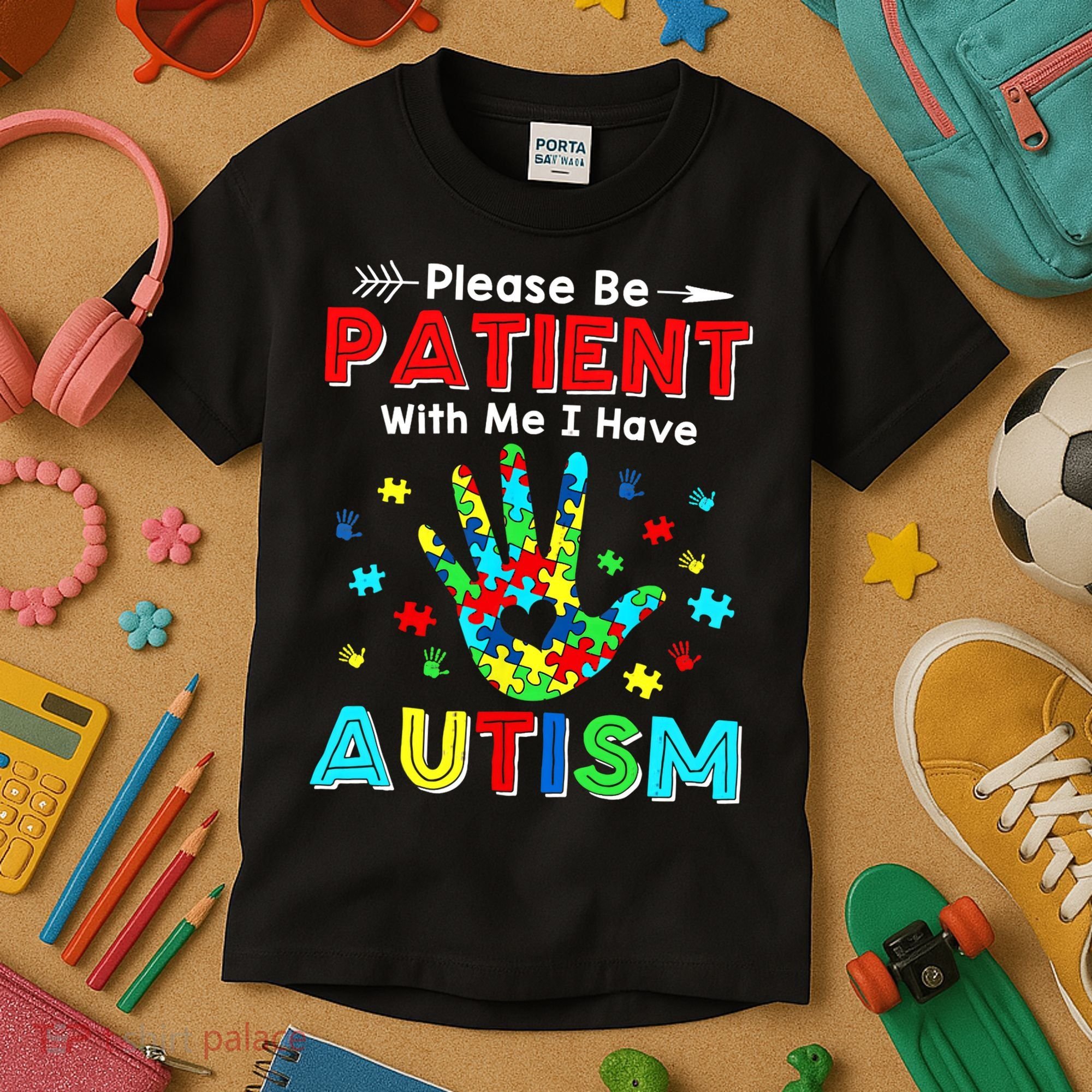 Please Be Patient With Me I Have Autism Kids T-Shirt