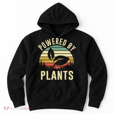 Powered By Plants Vintage Vegetarian By Vegan Diet Hoodie