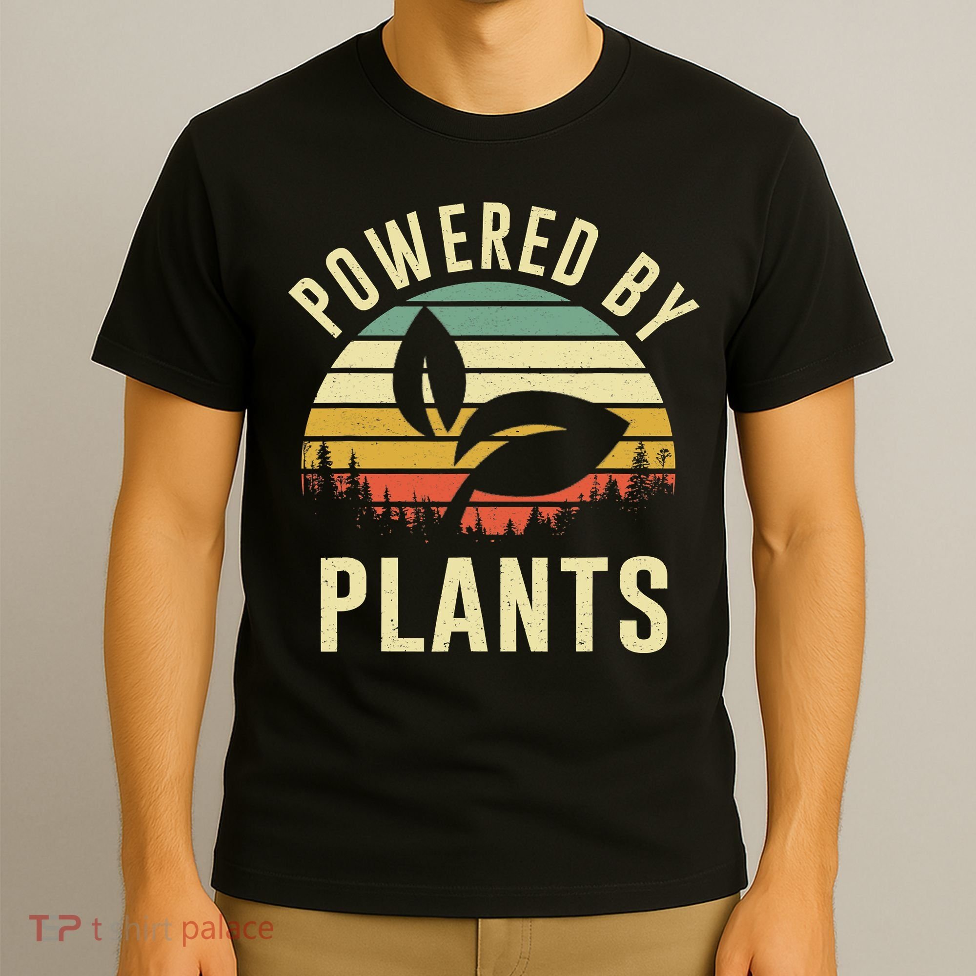 Powered By Plants Vintage Vegetarian By Vegan Diet T-Shirt
