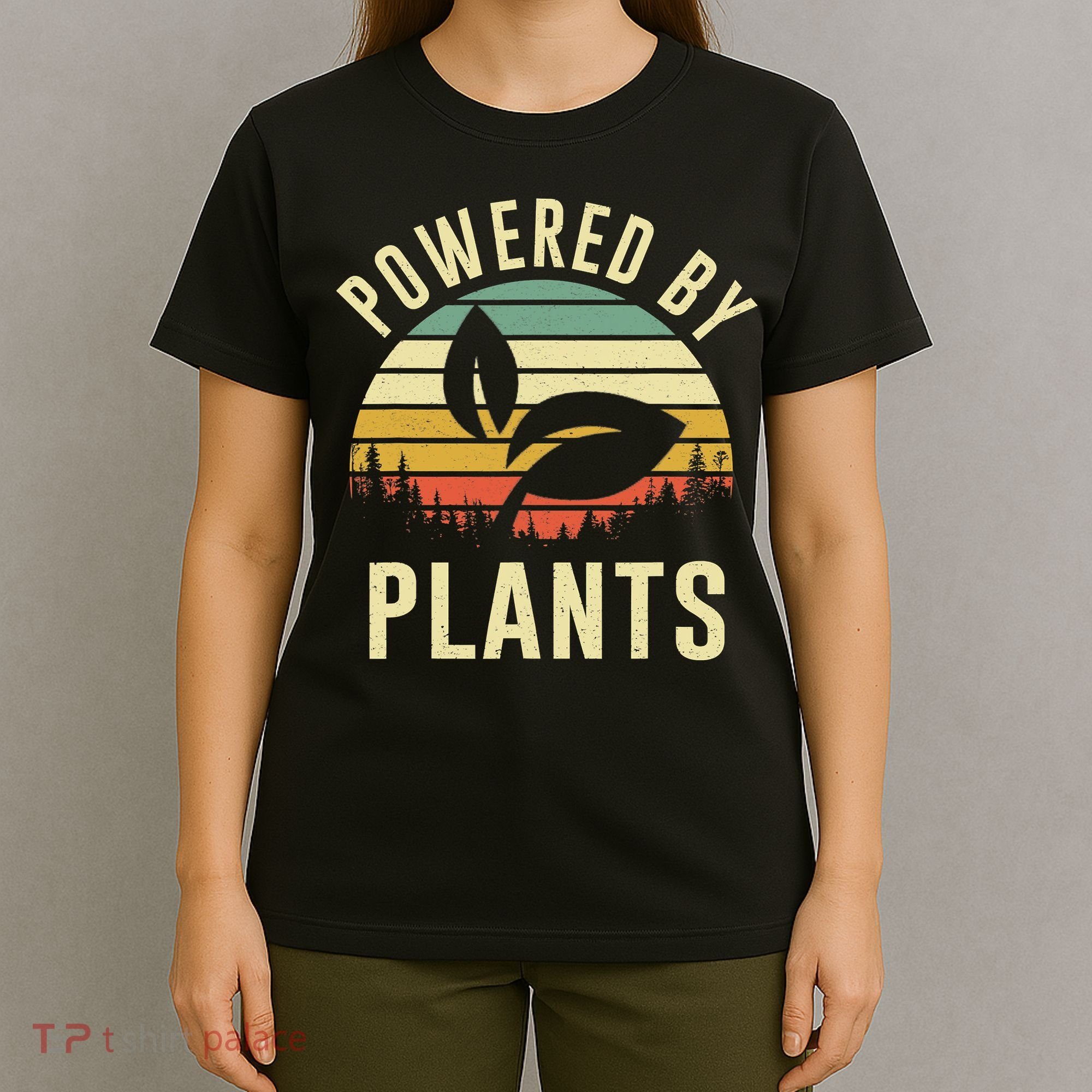 Powered By Plants Vintage Vegetarian By Vegan Diet T-Shirt