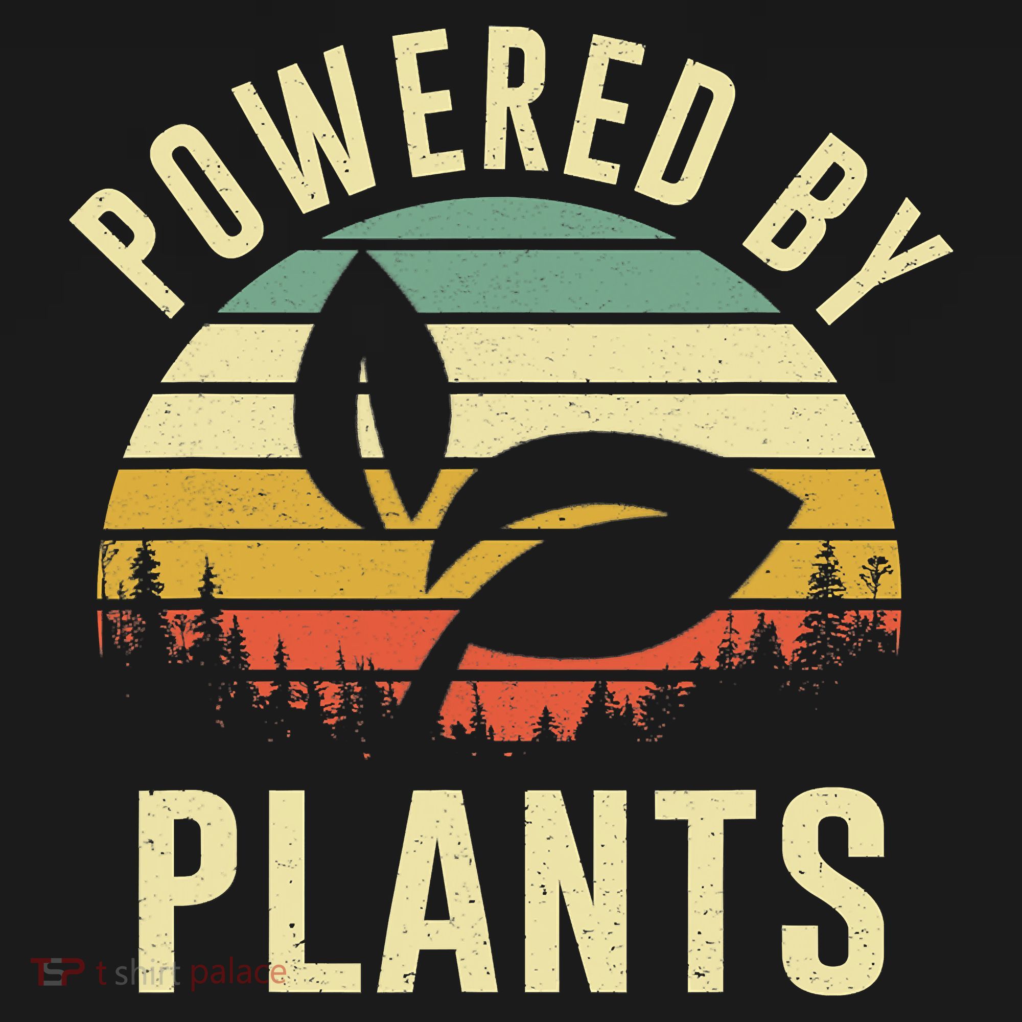 Powered By Plants Vintage Vegetarian By Vegan Diet T-Shirt