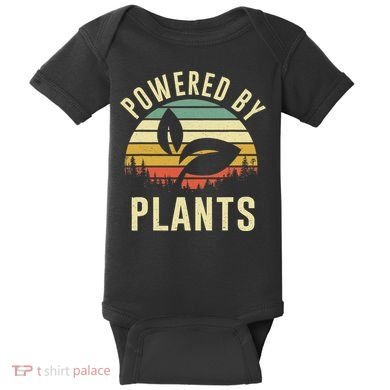 Powered By Plants Vintage Vegetarian By Vegan Diet Baby Bodysuit