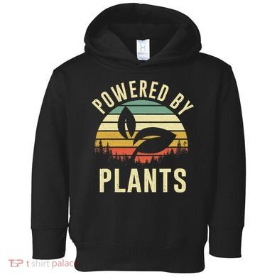 Powered By Plants Vintage Vegetarian By Vegan Diet Toddler Hoodie