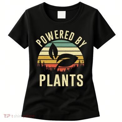 Powered By Plants Vintage Vegetarian By Vegan Diet Women's T-Shirt