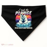 Polar Bear Plunge Survivor Fun Winter Adventurers Apparel USA-Made Doggie Bandana thumb 0
