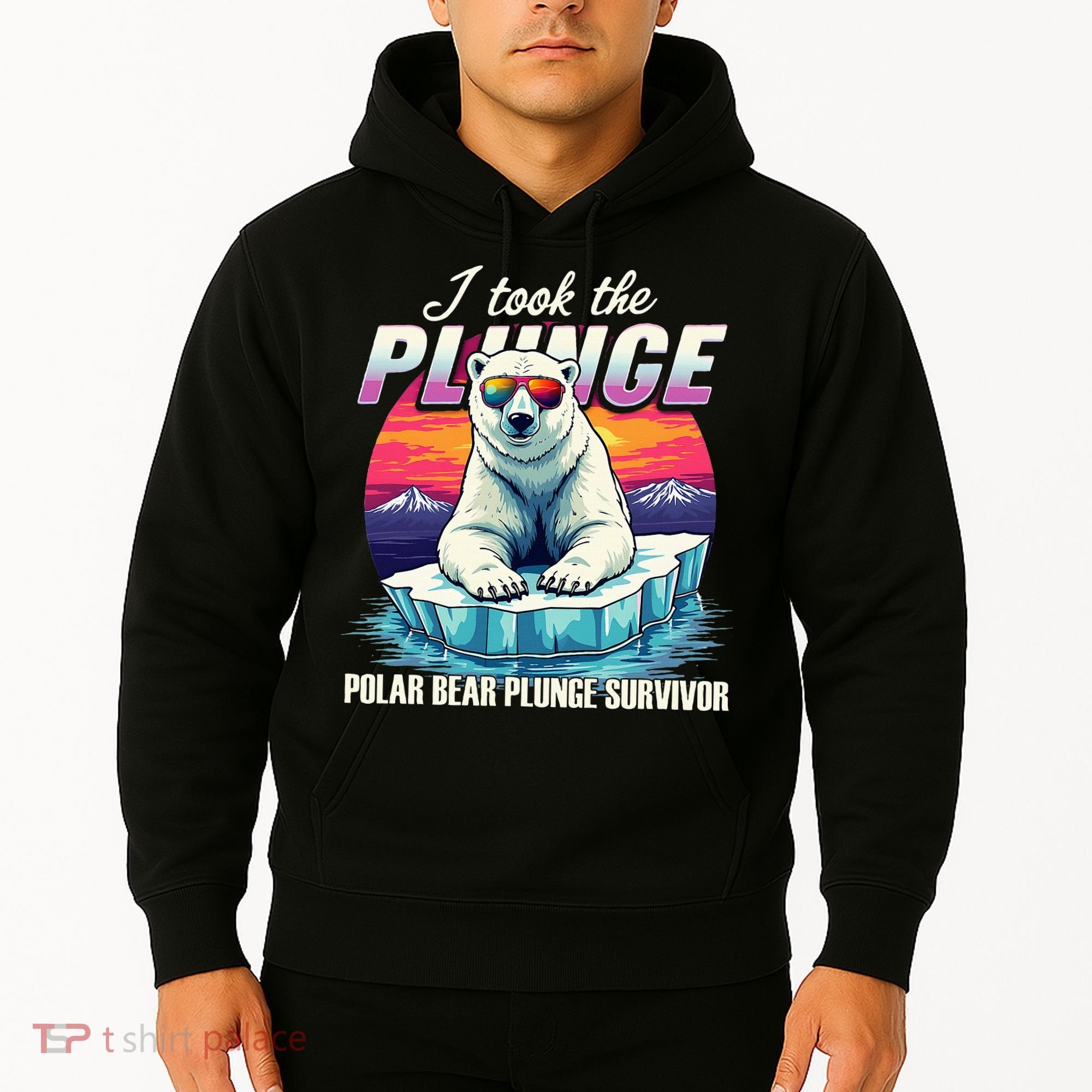 Polar Bear Plunge Survivor Fun Winter Adventurers Apparel Hoodie