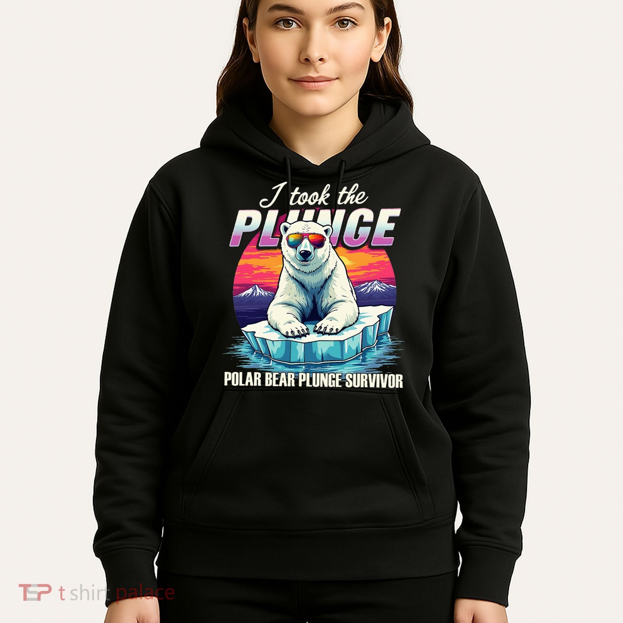 Polar Bear Plunge Survivor Fun Winter Adventurers Apparel Hoodie