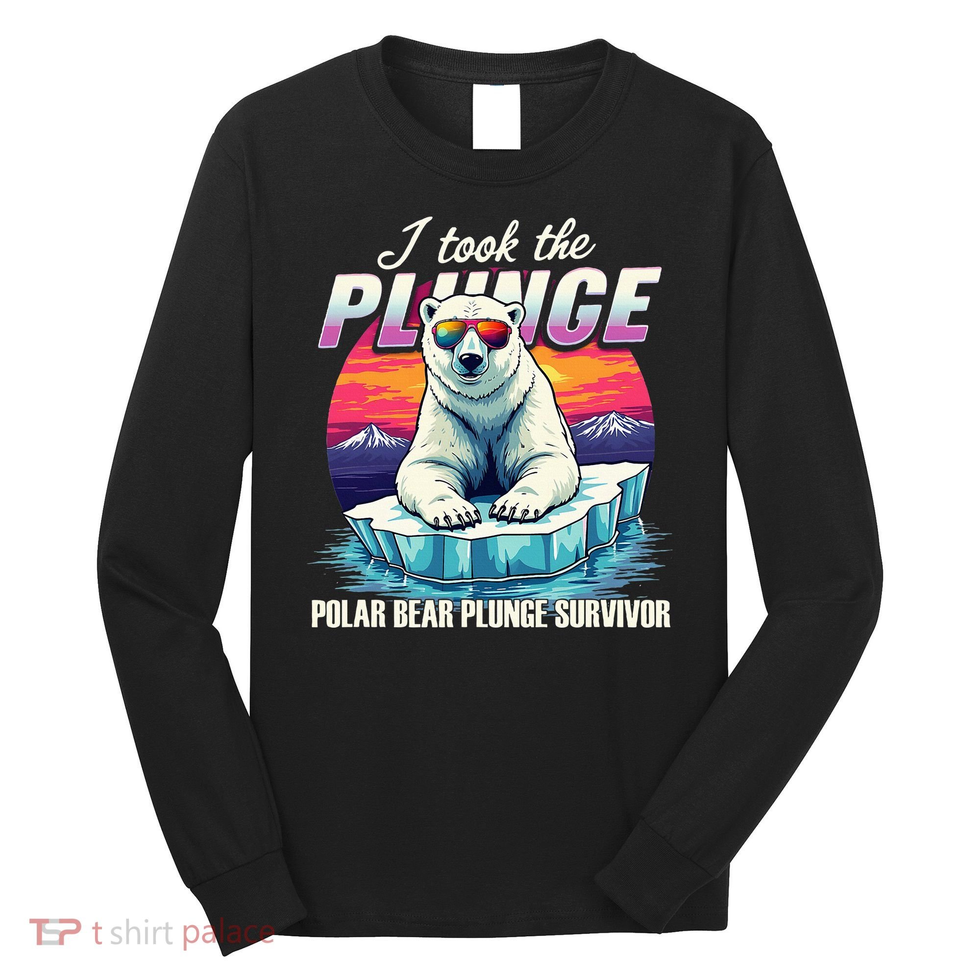 Polar Bear Plunge Survivor Fun Winter Adventurers Apparel Long Sleeve Shirt