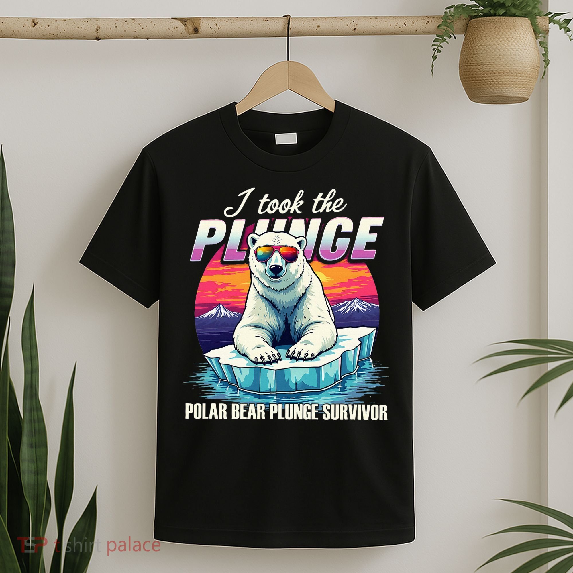 Polar Bear Plunge Survivor Fun Winter Adventurers Apparel T-Shirt