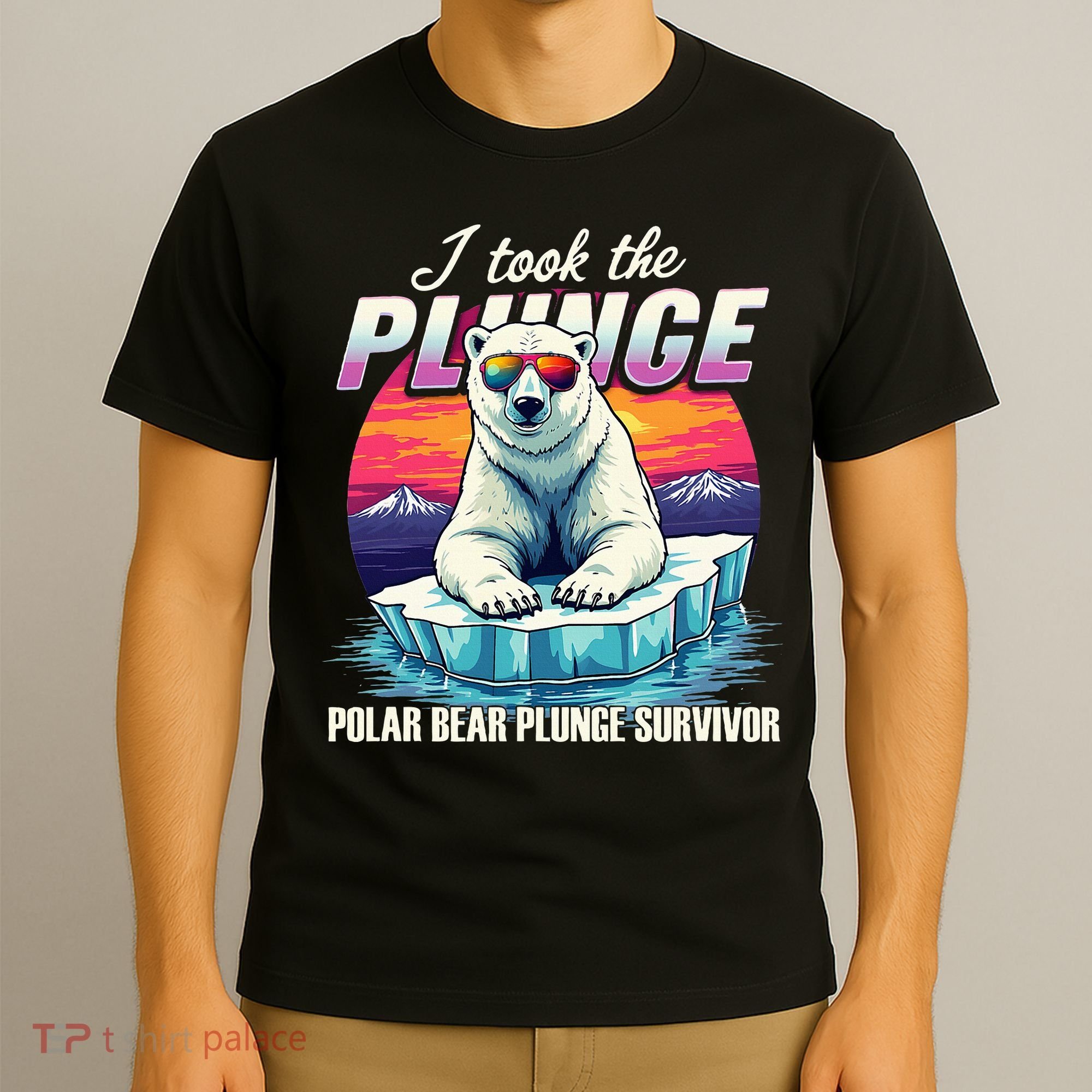 Polar Bear Plunge Survivor Fun Winter Adventurers Apparel T-Shirt
