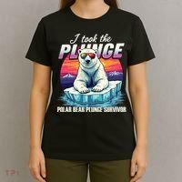 Polar Bear Plunge Survivor Fun Winter Adventurers Apparel T-Shirt thumb 4