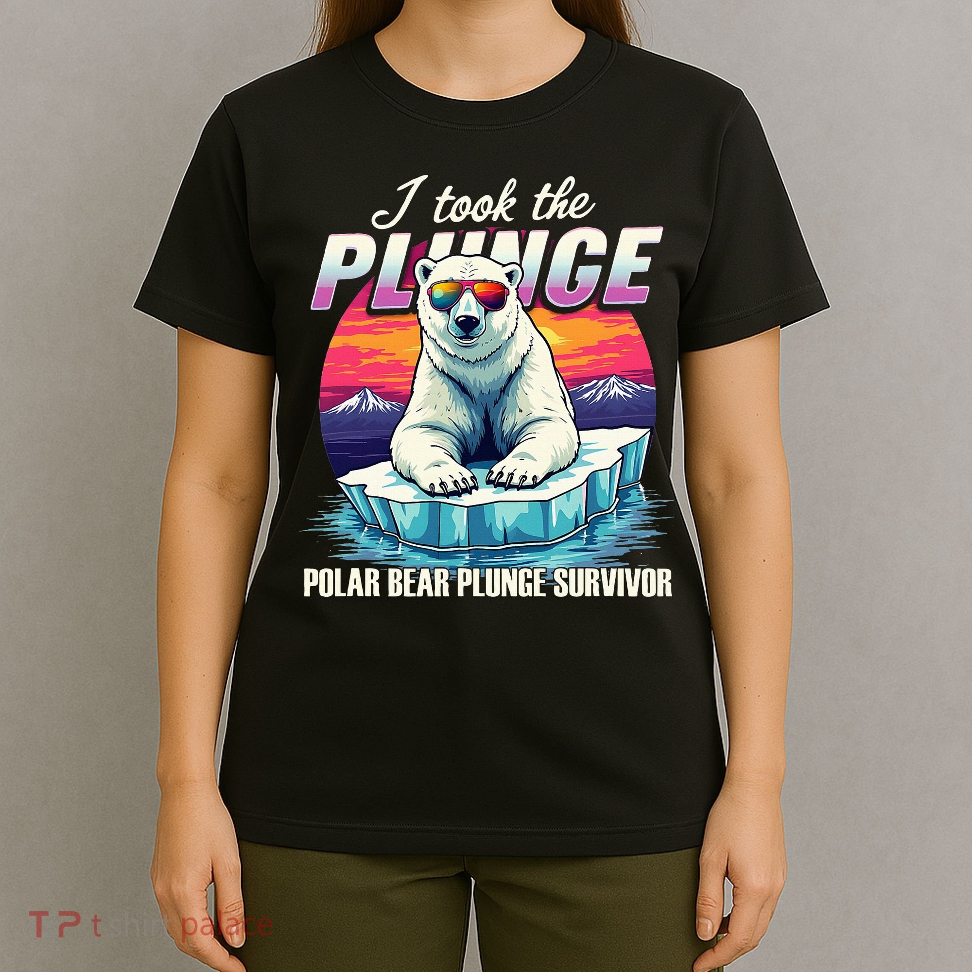 Polar Bear Plunge Survivor Fun Winter Adventurers Apparel T-Shirt