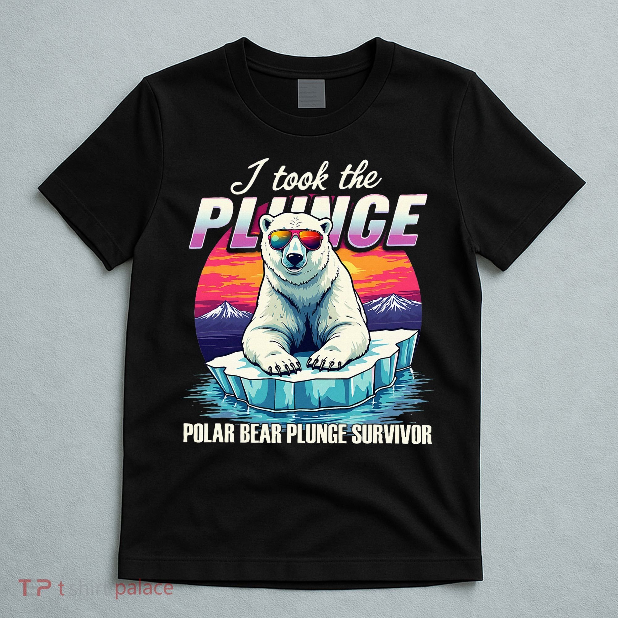 Polar Bear Plunge Survivor Fun Winter Adventurers Apparel T-Shirt