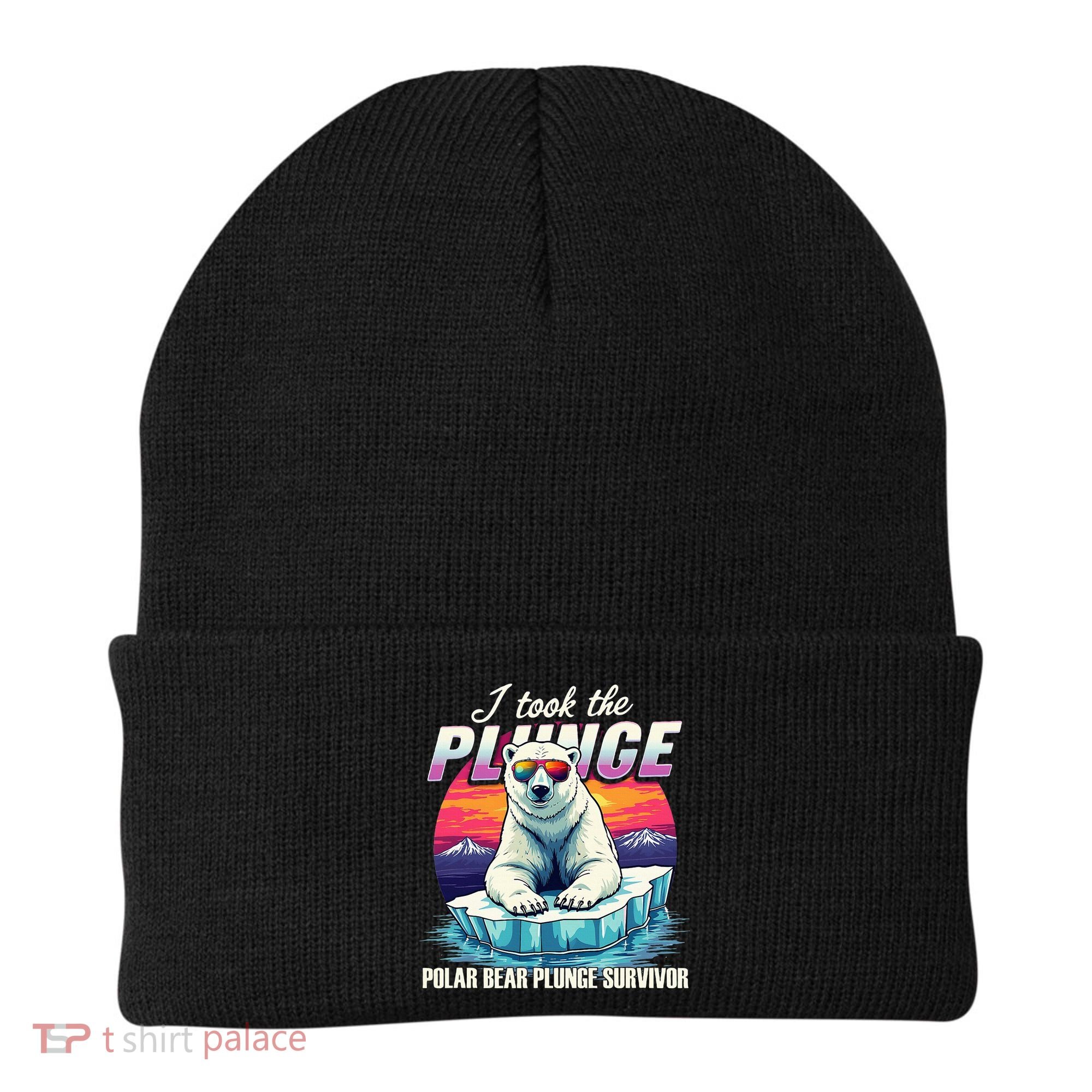 Polar Bear Plunge Survivor Fun Winter Adventurers Apparel Beanie