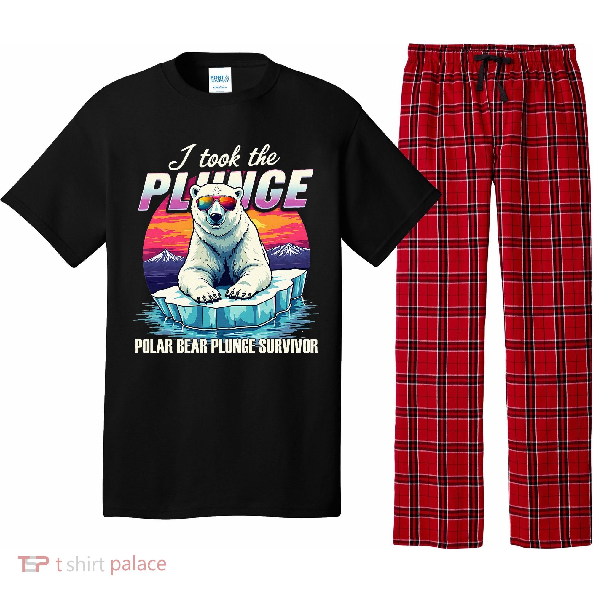 Polar Bear Plunge Survivor Fun Winter Adventurers Apparel Pajama Set