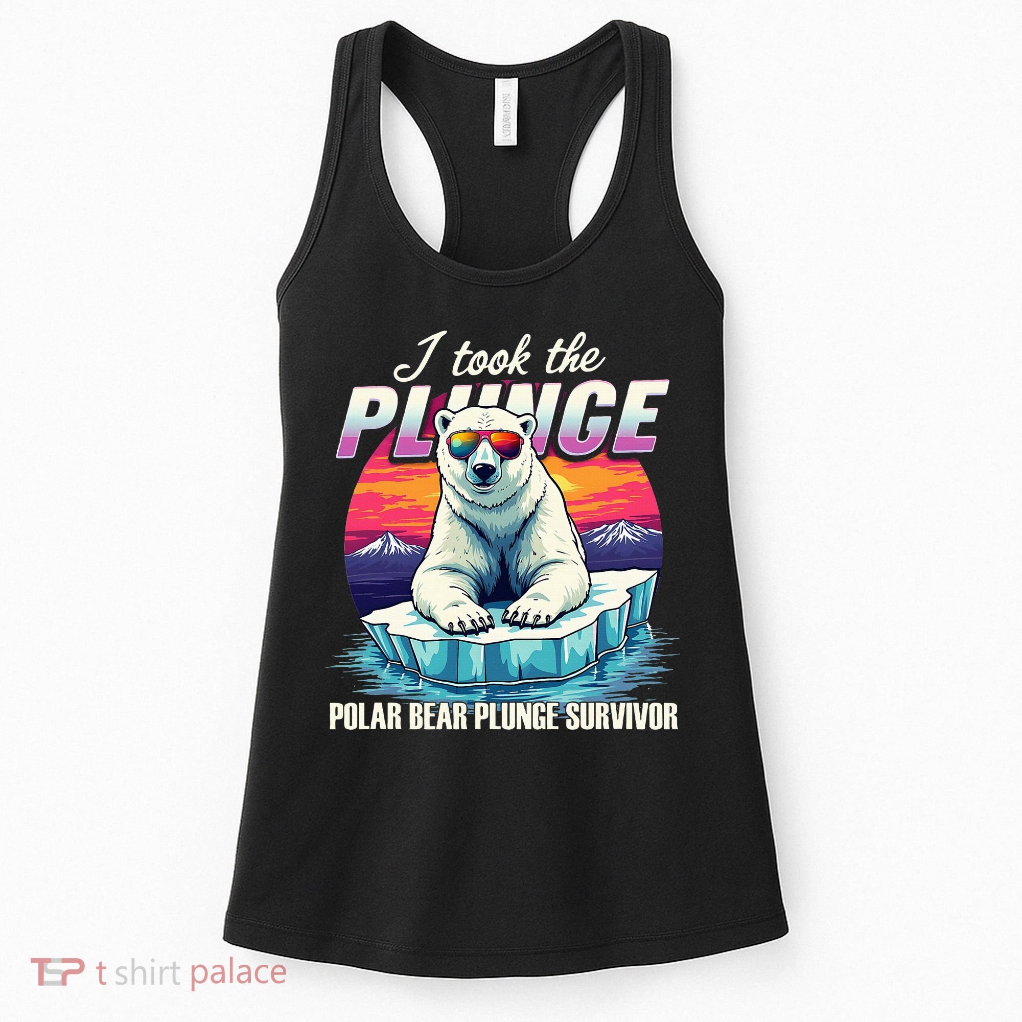Polar Bear Plunge Survivor Fun Winter Adventurers Apparel Women's Tank Top