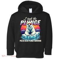 Polar Bear Plunge Survivor Fun Winter Adventurers Apparel Toddler Hoodie thumb 0