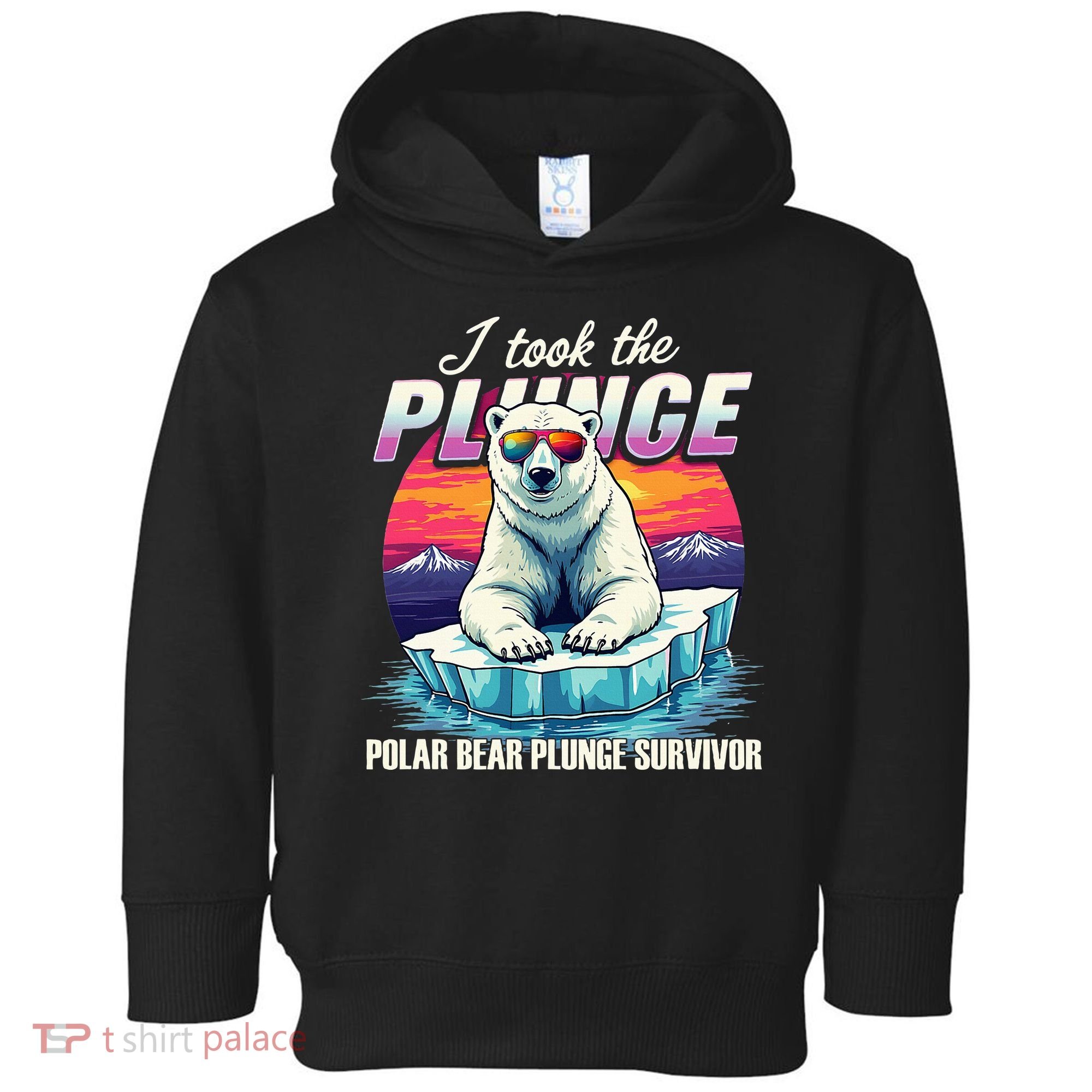 Polar Bear Plunge Survivor Fun Winter Adventurers Apparel Toddler Hoodie