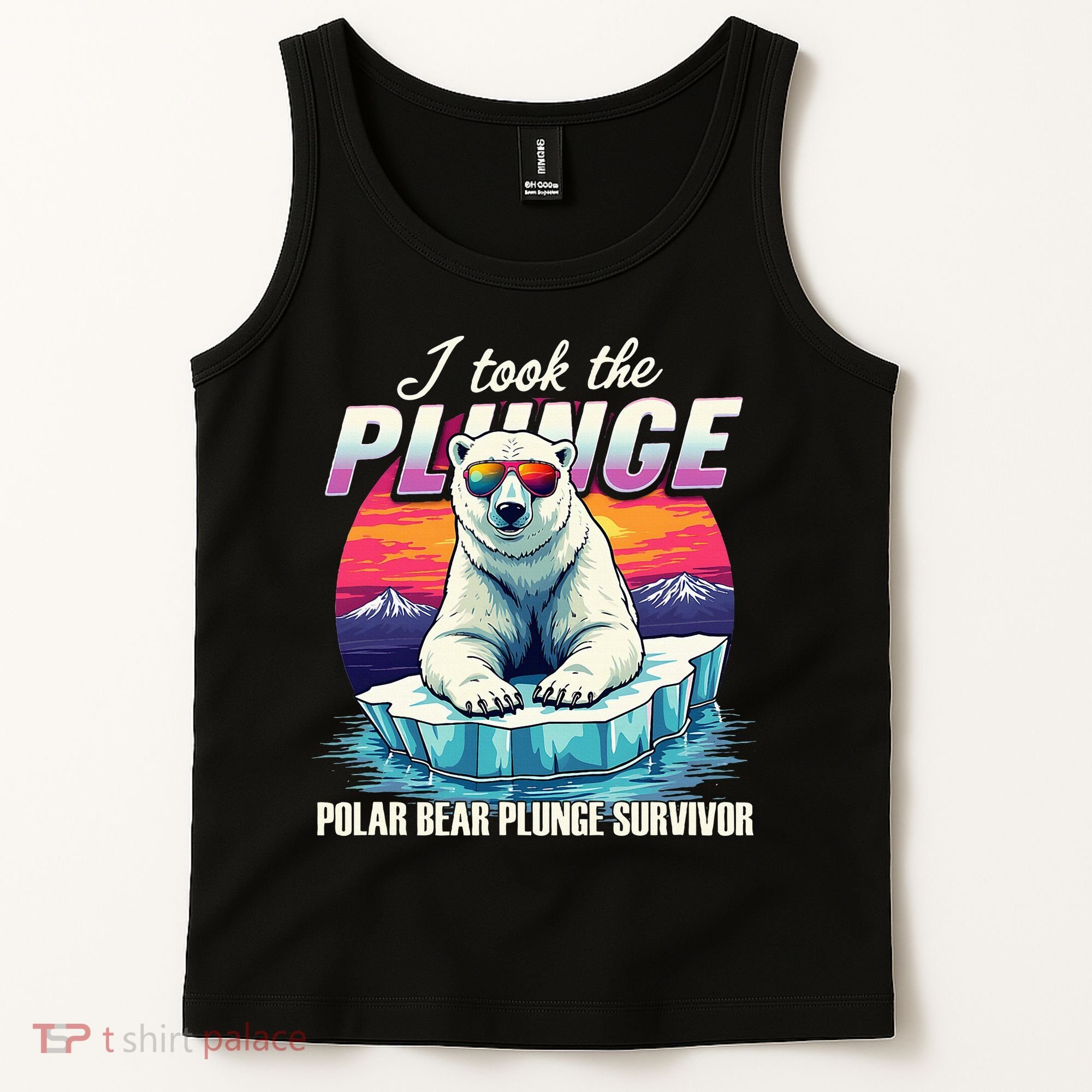 Polar Bear Plunge Survivor Fun Winter Adventurers Apparel Tank Top