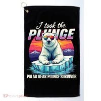 Polar Bear Plunge Survivor Fun Winter Adventurers Apparel Golf Towel thumb 0