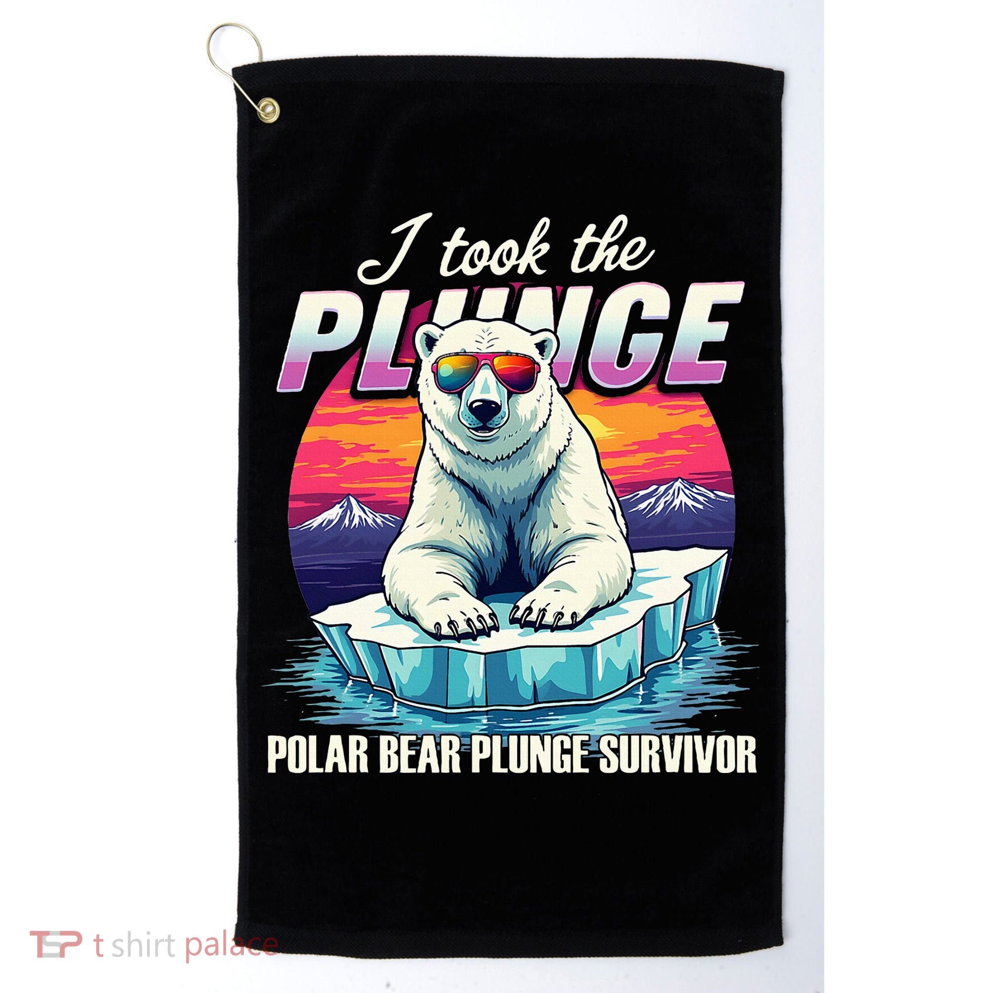Polar Bear Plunge Survivor Fun Winter Adventurers Apparel Golf Towel