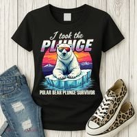 Polar Bear Plunge Survivor Fun Winter Adventurers Apparel Women's T-Shirt thumb 3