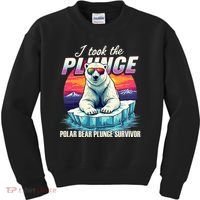Polar Bear Plunge Survivor Fun Winter Adventurers Apparel Kids Sweatshirt thumb 0