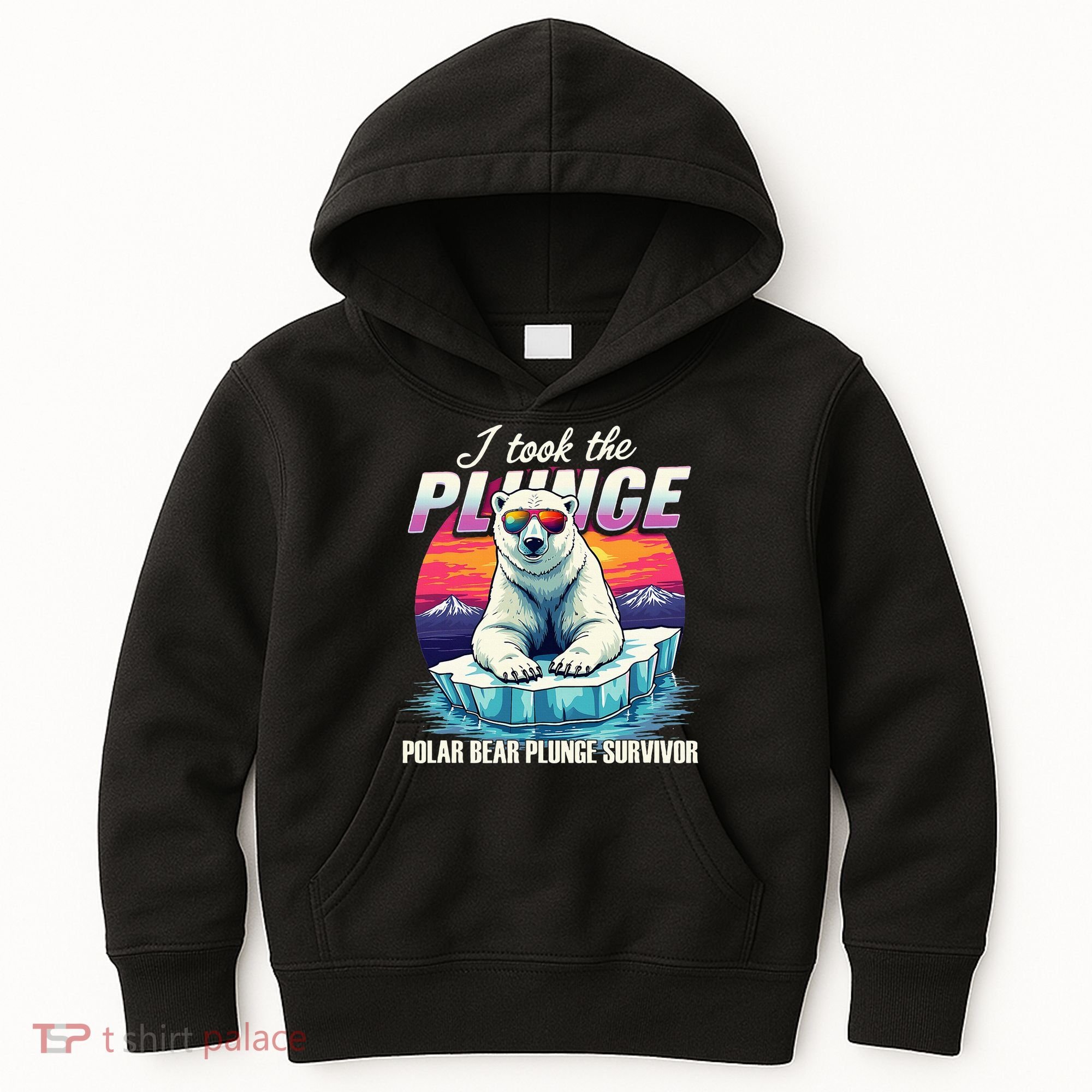 Polar Bear Plunge Survivor Fun Winter Adventurers Apparel Kids Hoodie