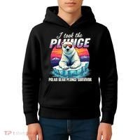 Polar Bear Plunge Survivor Fun Winter Adventurers Apparel Kids Hoodie thumb 4