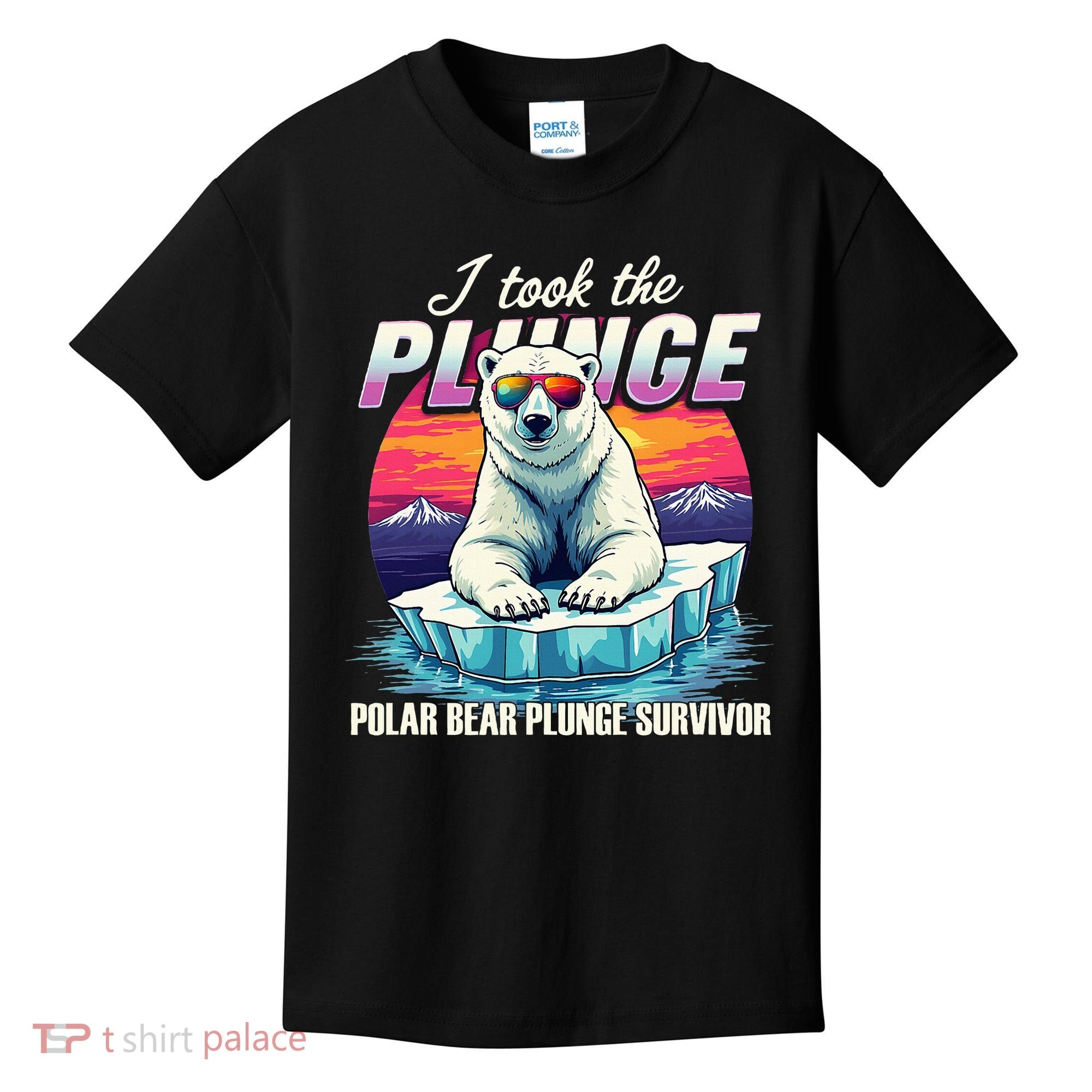 Polar Bear Plunge Survivor Fun Winter Adventurers Apparel Kids T-Shirt