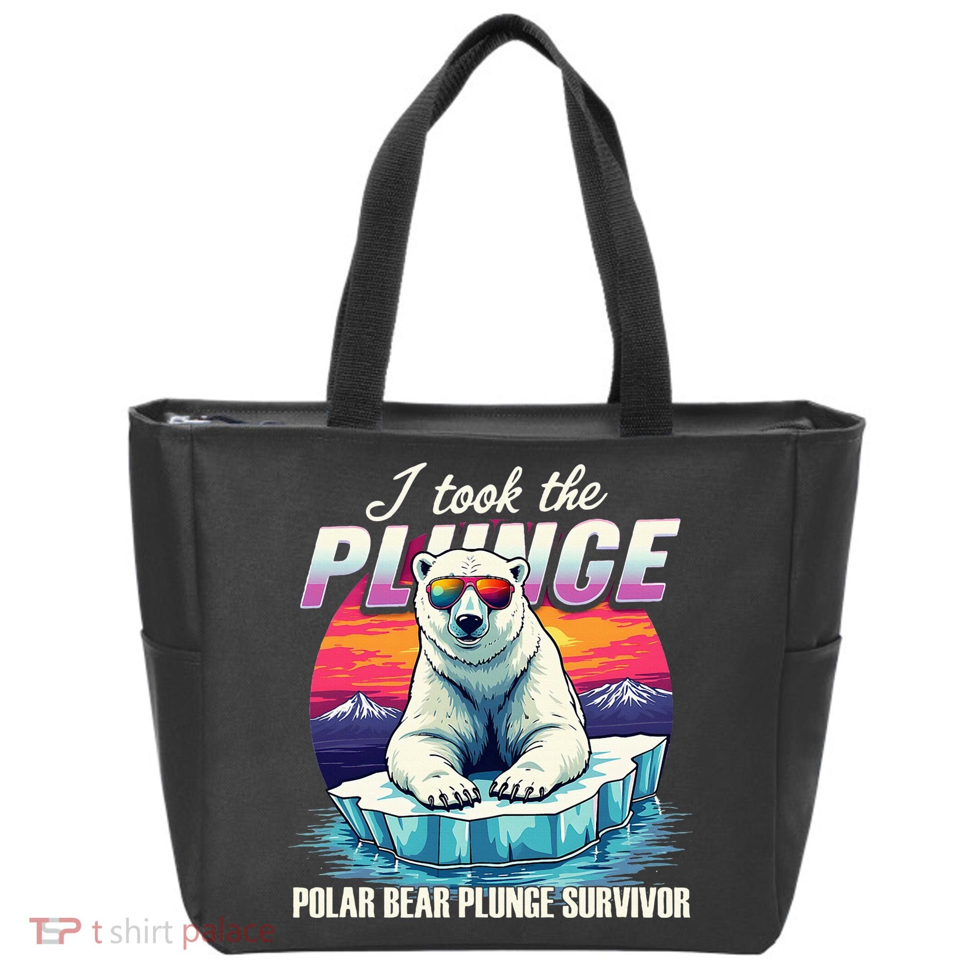 Polar Bear Plunge Survivor Fun Winter Adventurers Apparel Tote Bag