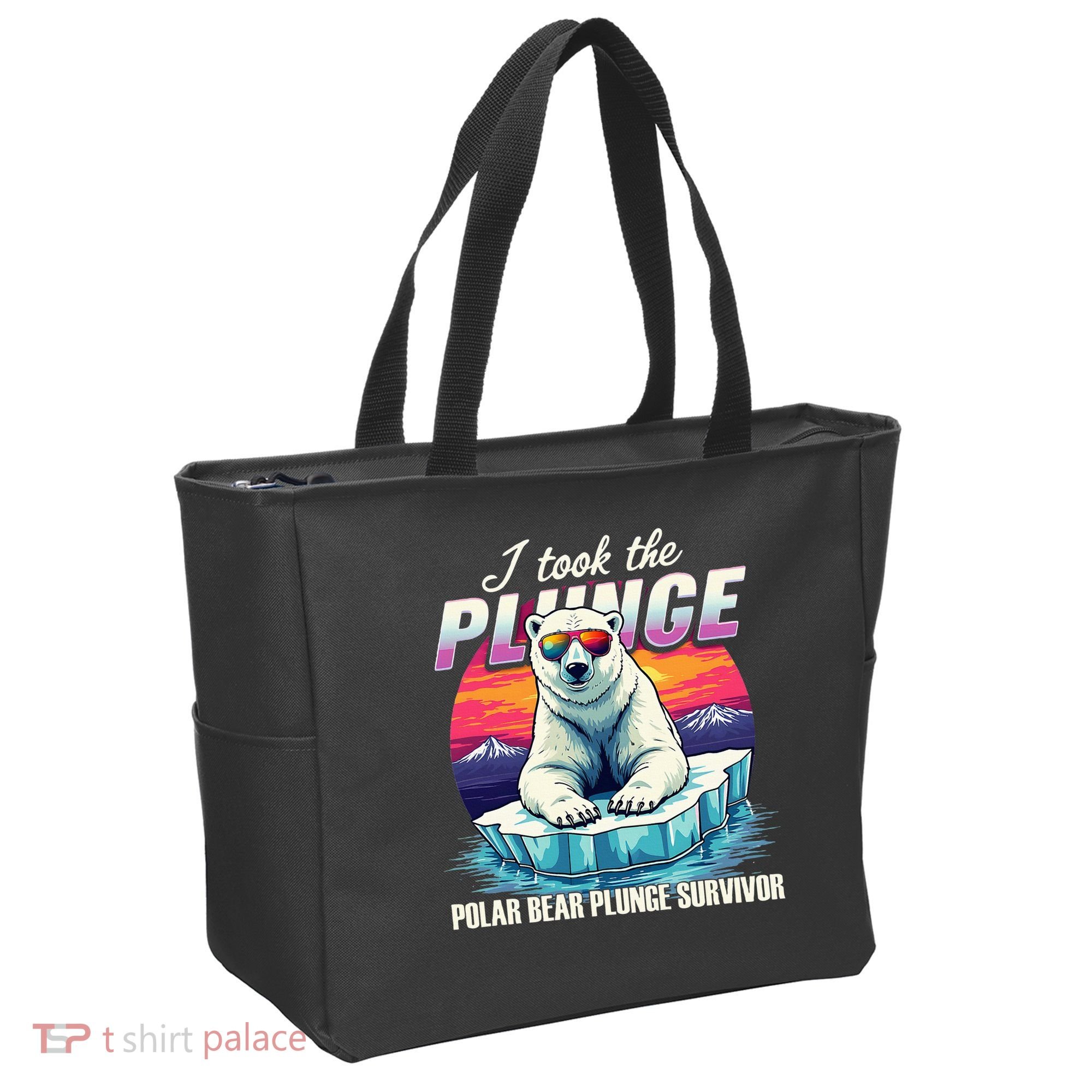 Polar Bear Plunge Survivor Fun Winter Adventurers Apparel Tote Bag