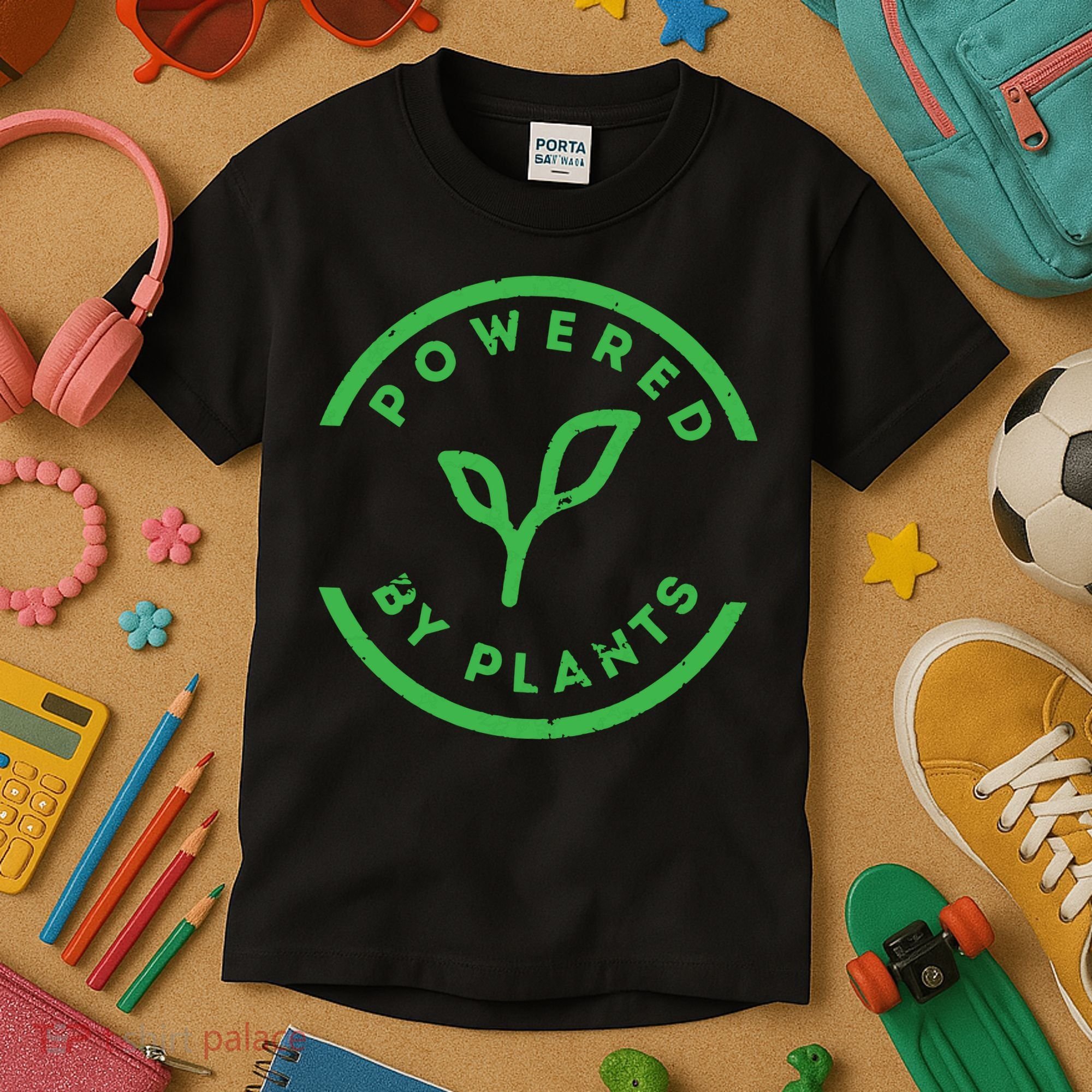 Powered By Plants Vegan Workout Kids T-Shirt