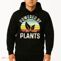 Powered By Plants Veggie Vegan Gardening Hoodie thumb 2
