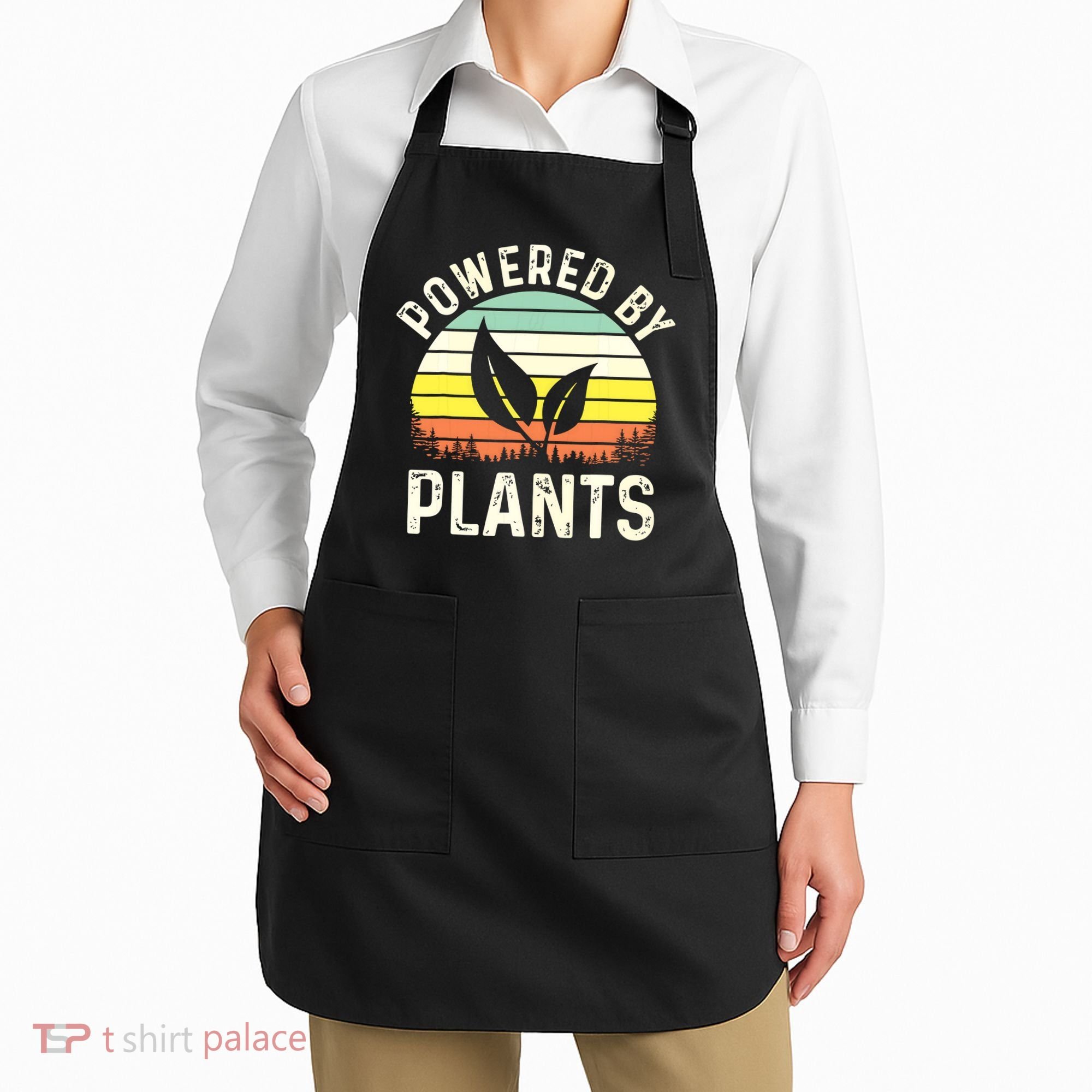 Powered By Plants Veggie Vegan Gardening Apron